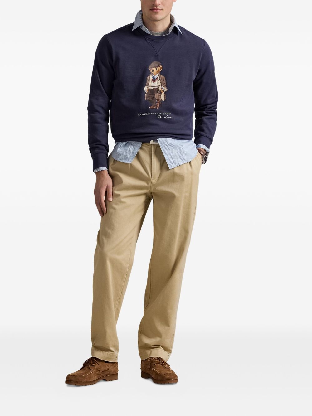 Fleece-Sweatshirt mit Polo-Bär