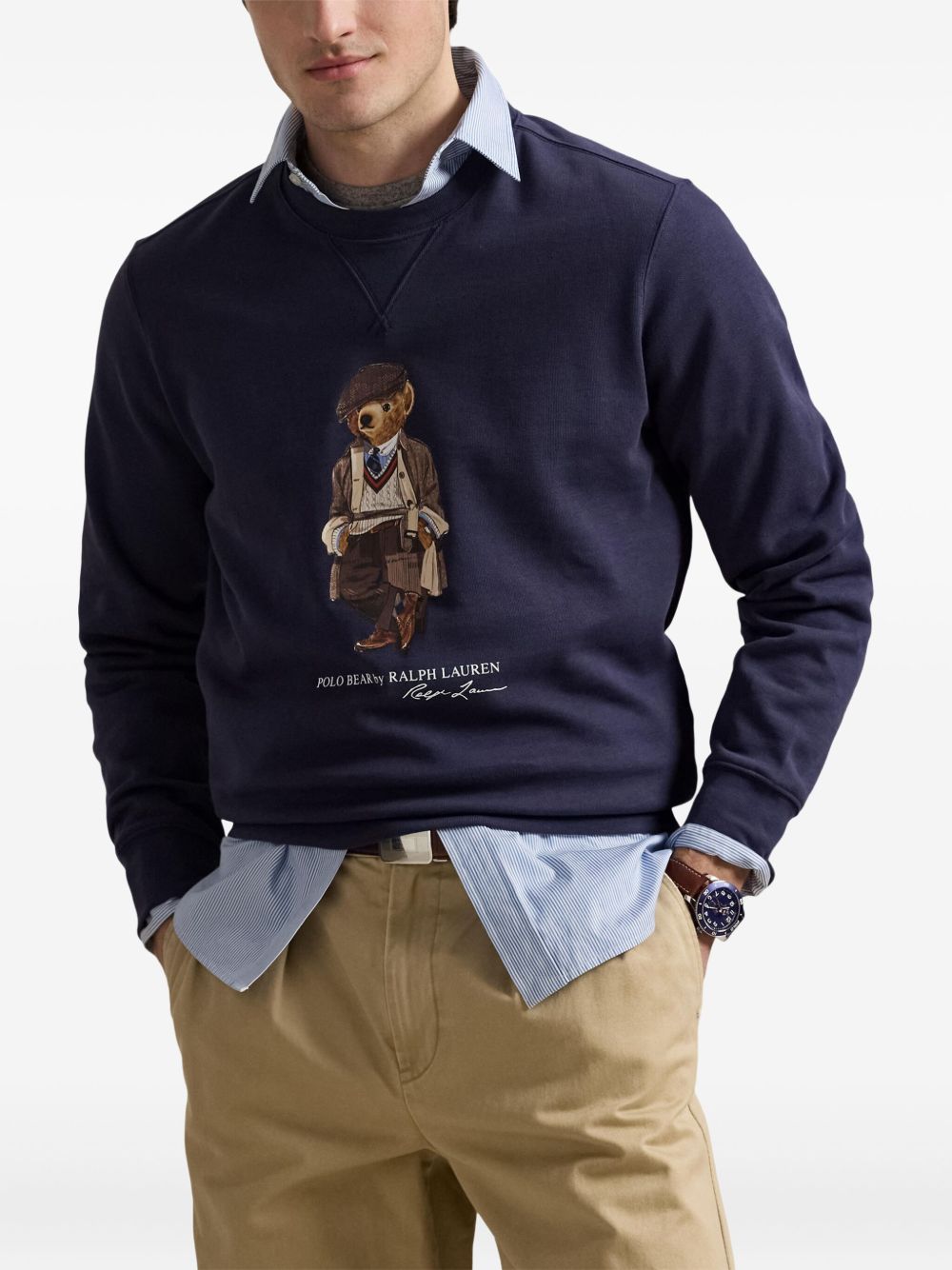 Fleece-Sweatshirt mit Polo-Bär