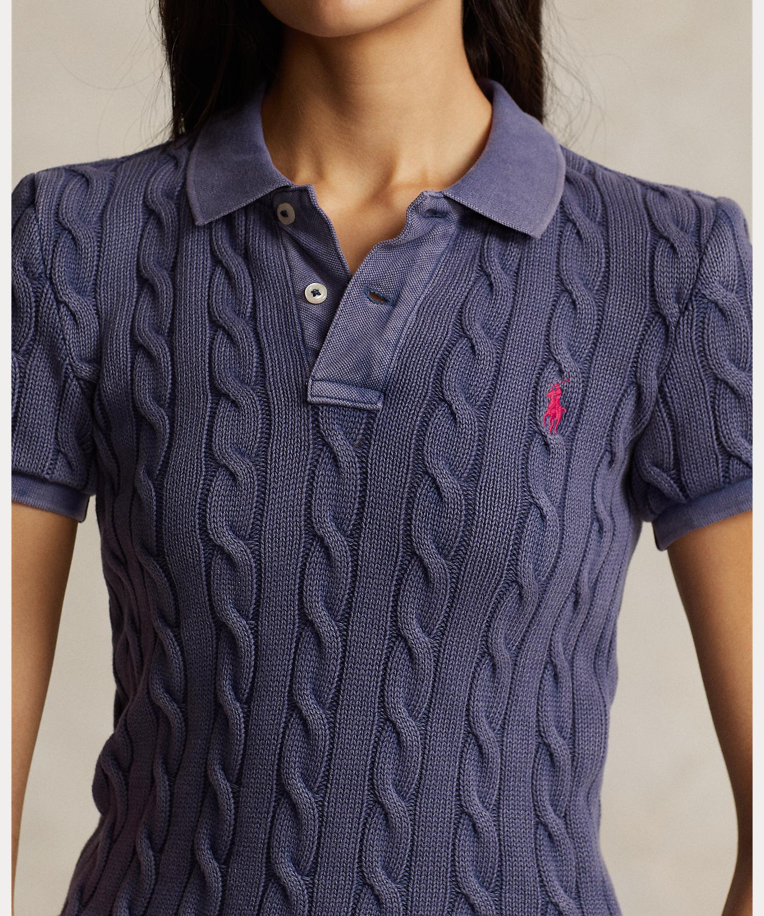 Polo Ralph Lauren – Poloshirt mit Zopfmuster