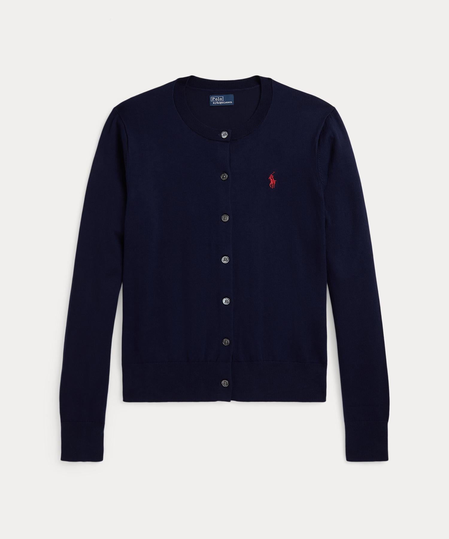 Polo Ralph Lauren POLO RALPH LAUREN Strickjacke aus Baumwolle mit Rundhalsausschnitt