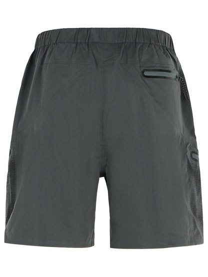 Alpha Industries – Graue Polyester-Bermudashorts