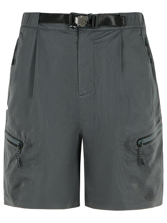 Alpha Industries – Graue Polyester-Bermudashorts