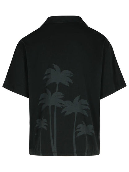Palm Angels – Schwarzes Baumwollhemd „Bowling“