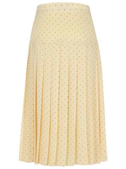 Alessandra Rich Creme Seidenrock