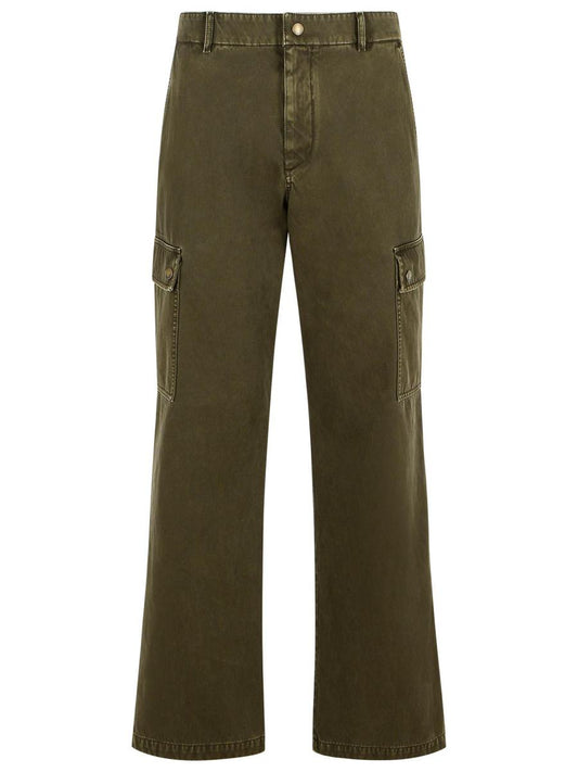 Burberry Grüne Baumwollhose