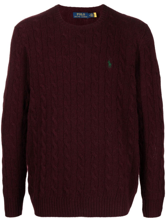 Pullover aus Wolle und Kaschmir mit Zopfmuster