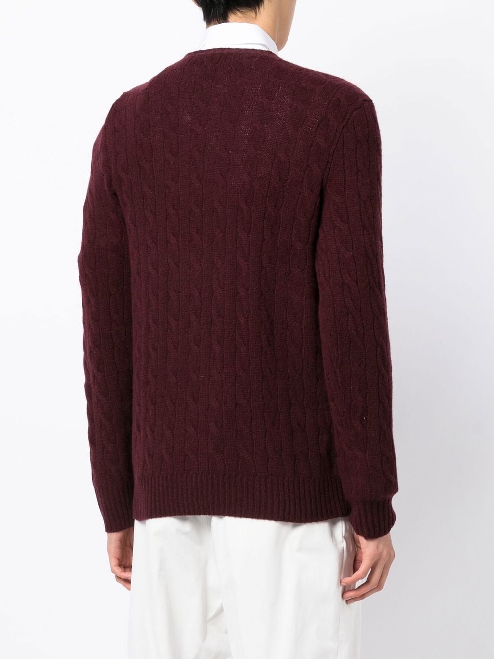 Pullover aus Wolle und Kaschmir mit Zopfmuster