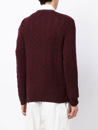 Pullover aus Wolle und Kaschmir mit Zopfmuster