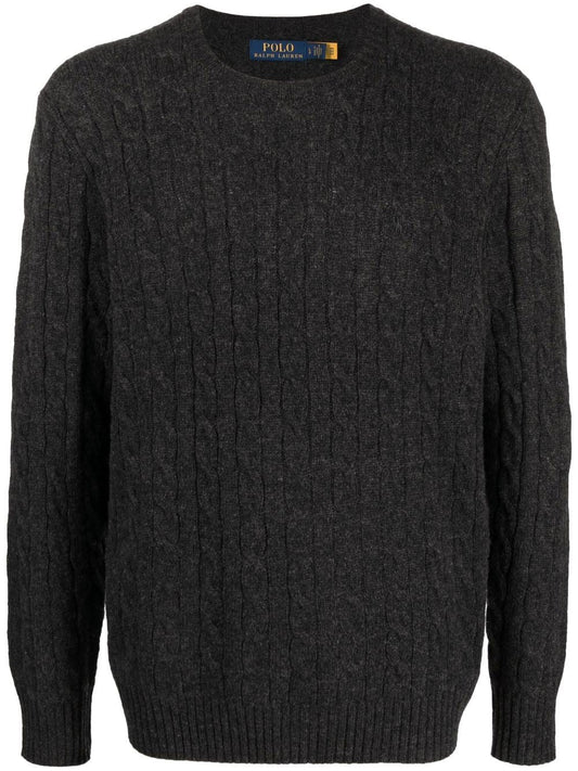 Pullover aus Wolle und Kaschmir mit Zopfmuster