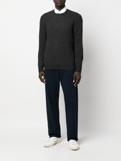 Pullover aus Wolle und Kaschmir mit Zopfmuster