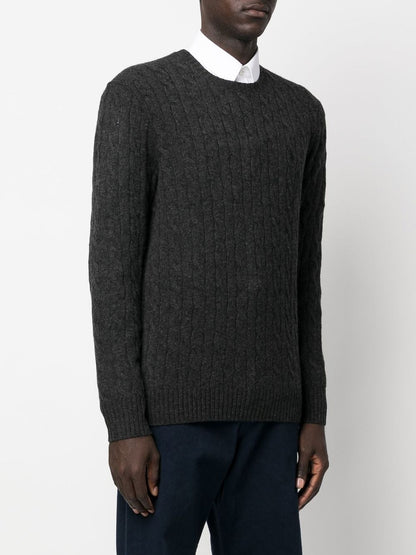 Pullover aus Wolle und Kaschmir mit Zopfmuster
