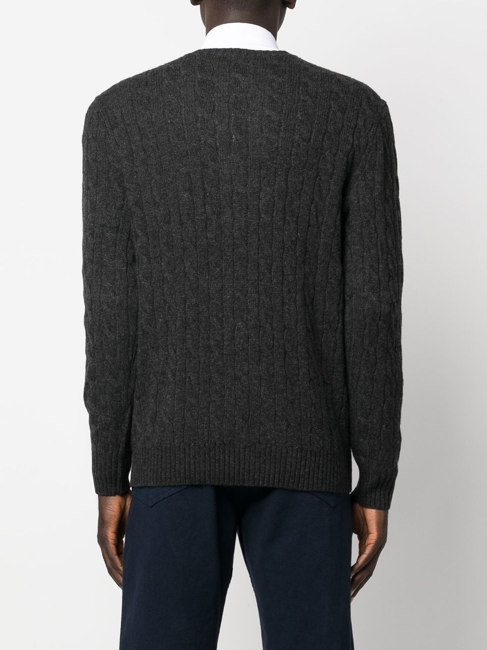 Pullover aus Wolle und Kaschmir mit Zopfmuster