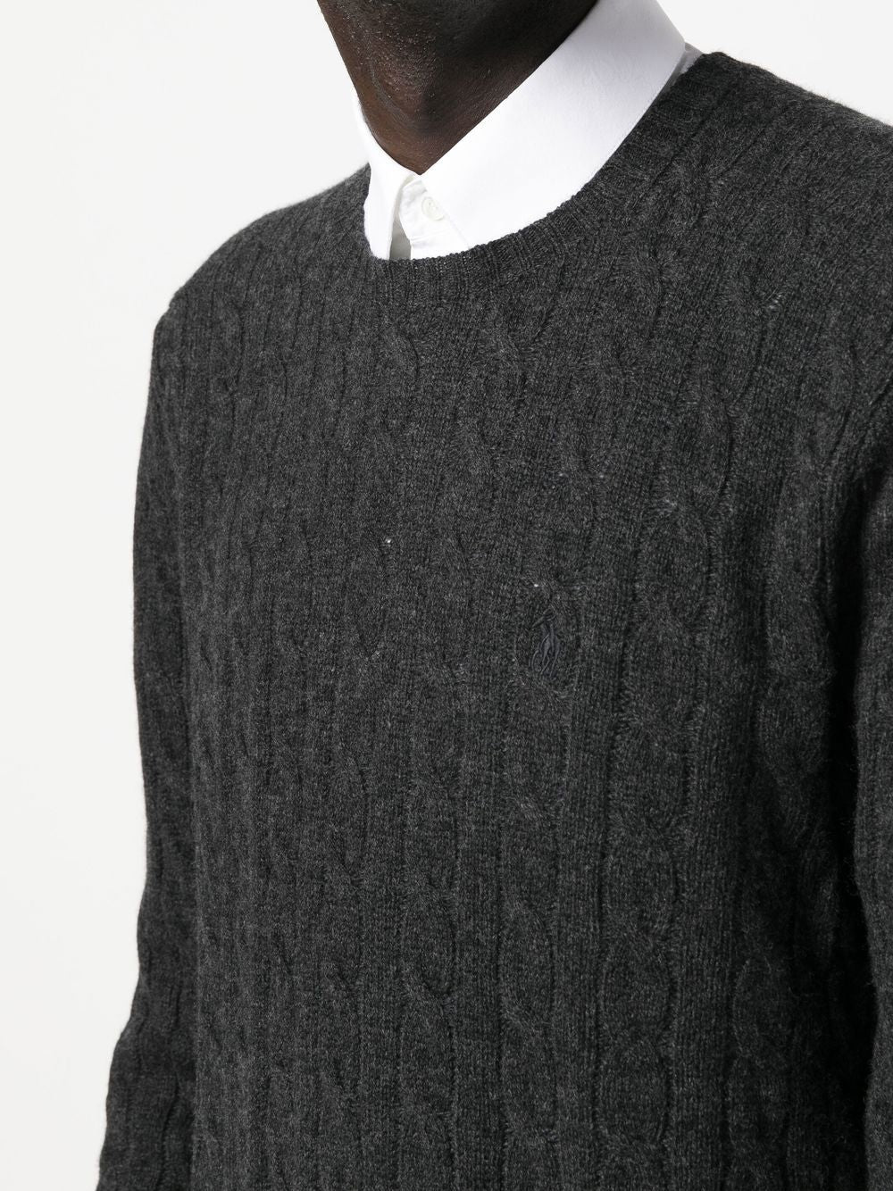 Pullover aus Wolle und Kaschmir mit Zopfmuster
