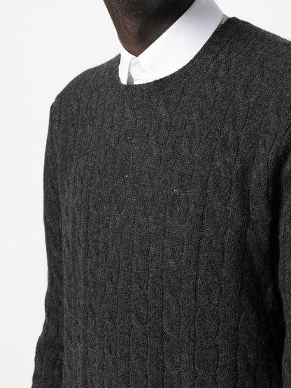 Pullover aus Wolle und Kaschmir mit Zopfmuster