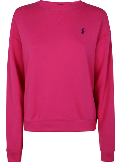 Leichter Fleecepullover mit Rundhalsausschnitt
