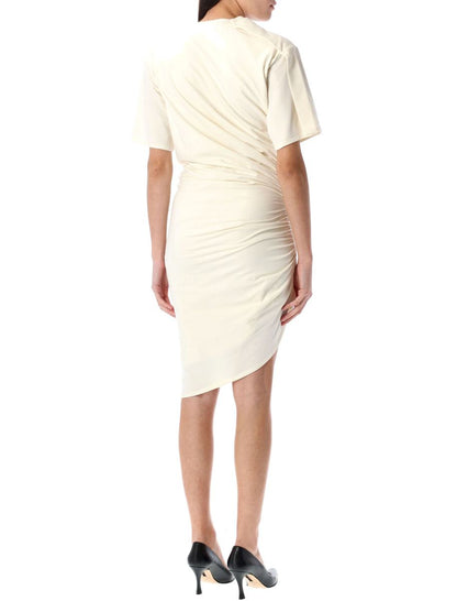 Mugler – Drapiertes Tageskleid mit Lochmuster