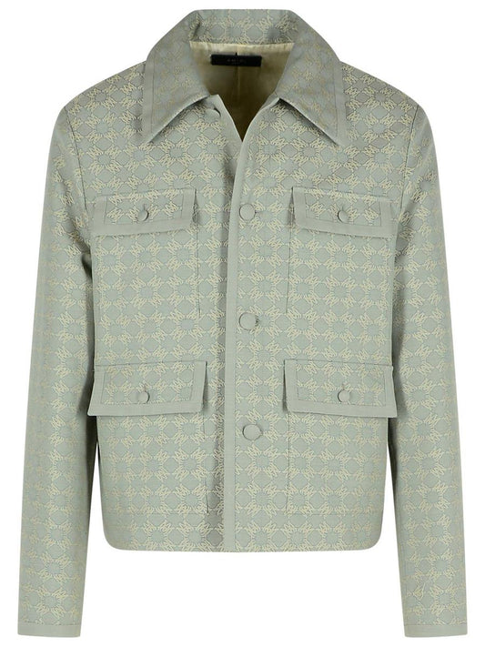 Amiri Hellblaue Jacke aus Baumwollmischung